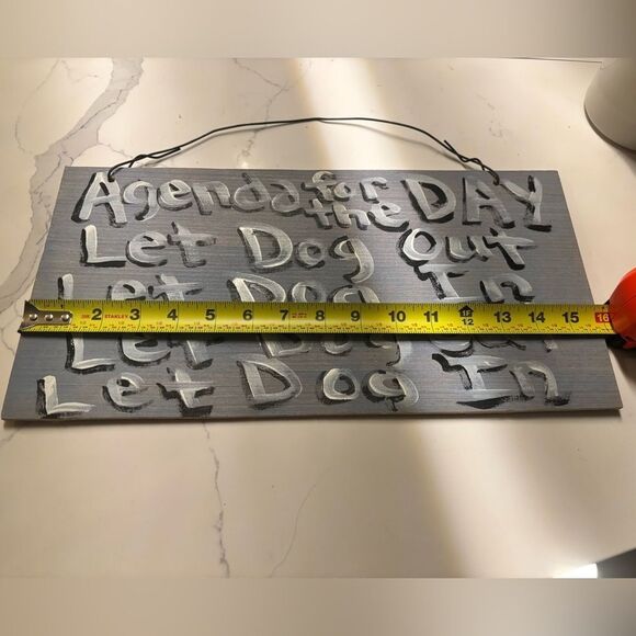 Dogs Daily Agenda Wood Sign - Picture 3 of 4